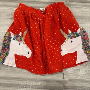 Mini Boden Red and Blue Floral Print skirt